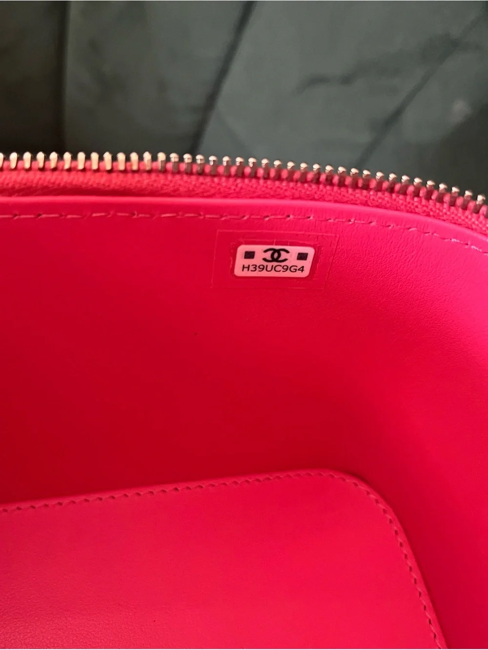 CHANEL Coral Pink Quilted Vanity Crossbody with Gold-Tone Chain